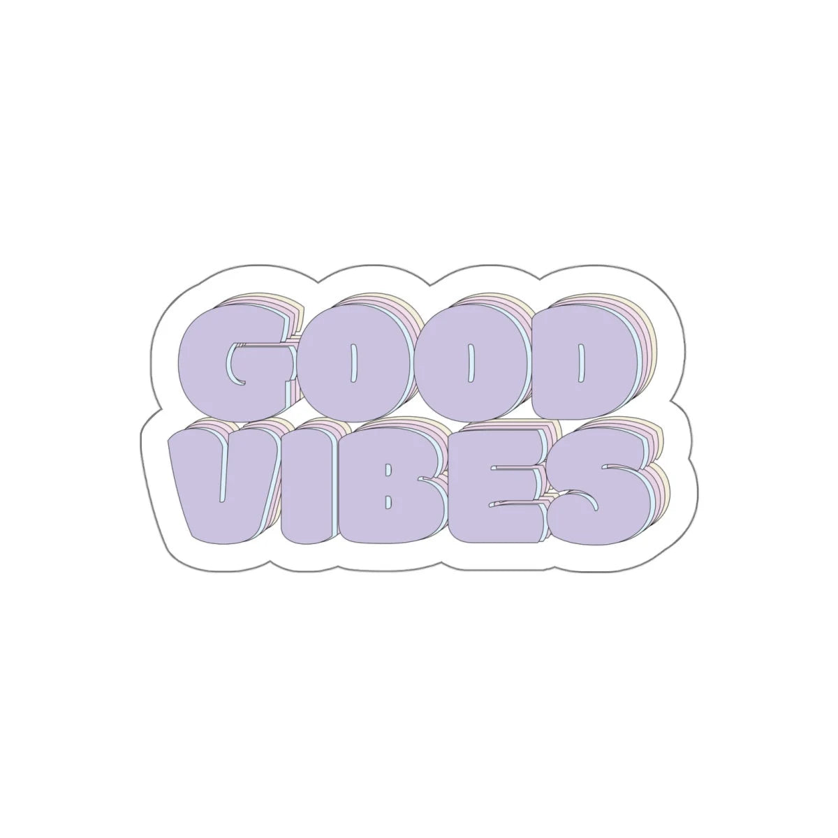Good Vibes sticker purple retro vibes