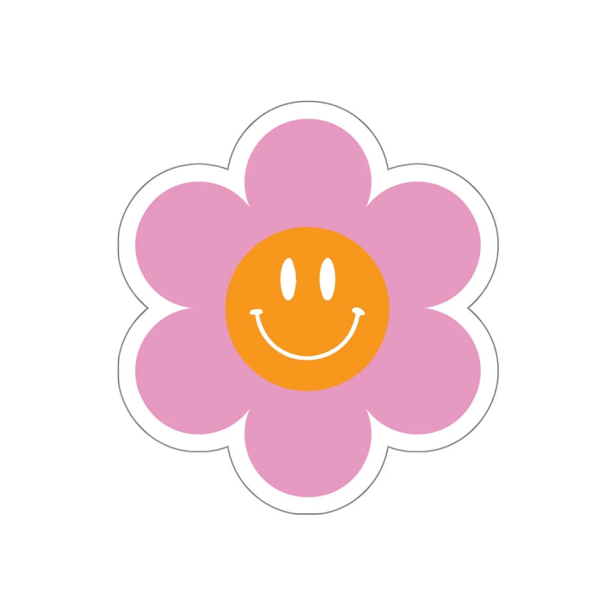 Pink and Orange happy face flower